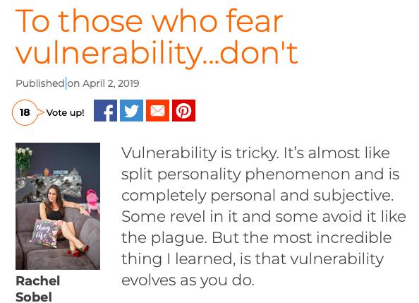 To Those Who Fear Vulnerability…Don’t.