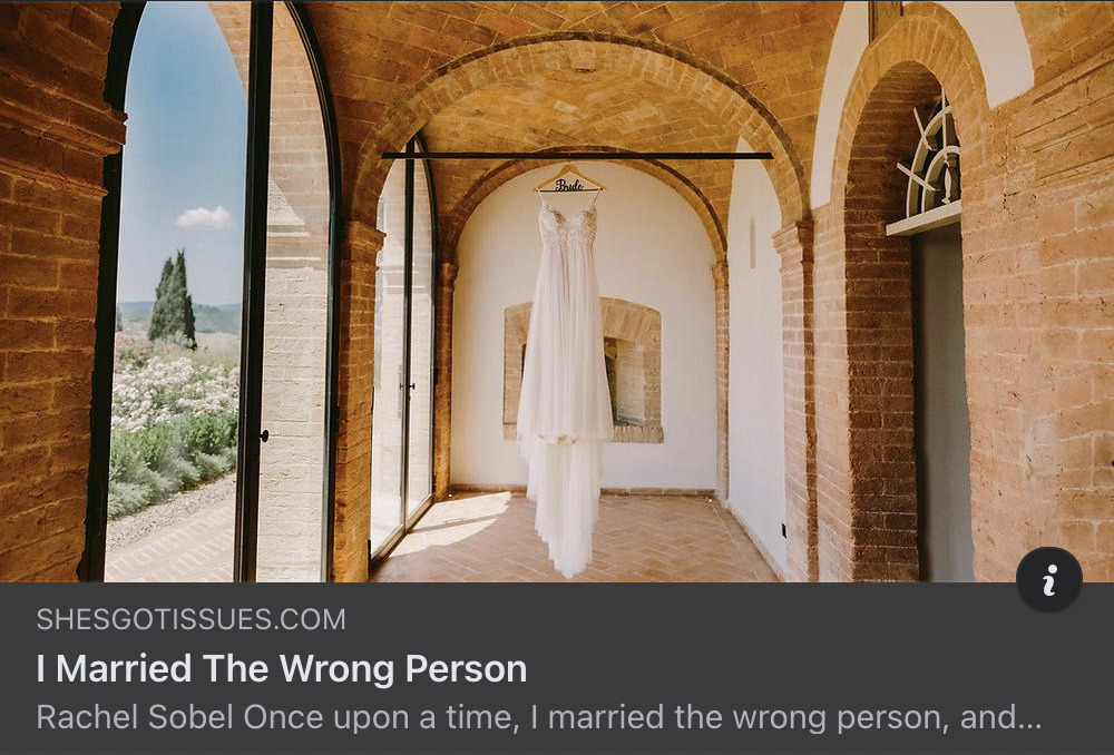 I Married the Wrong Person – She’s Got Issues